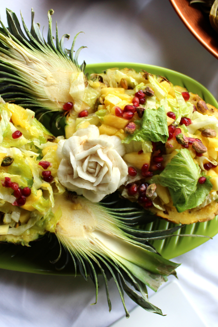 pineapple salad - warm ayurveda salad recipe