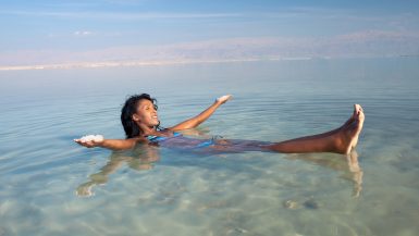 Dead Sea Floating Woman