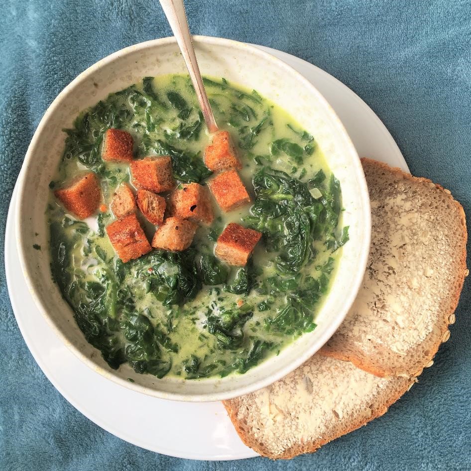 Spinach and Coconut Ayurveda Soup for your Cozy Night-in