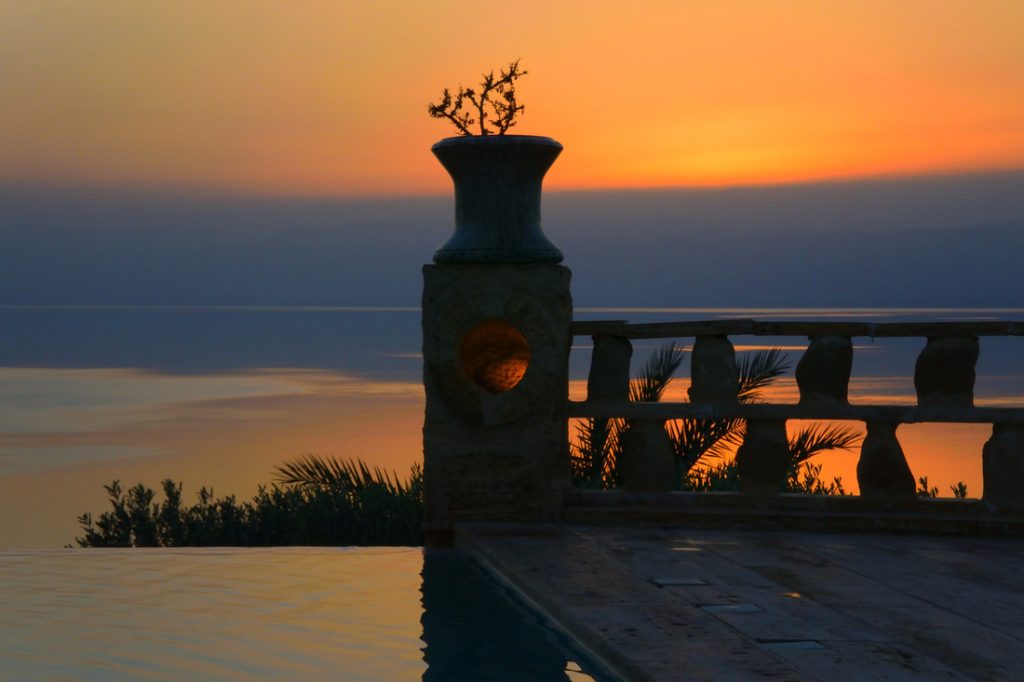 Sunset on the Dead Sea, Jordan
