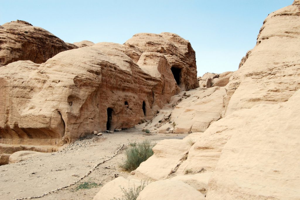 Landscapes in Petra. Jordan's most-visited tourist attraction.