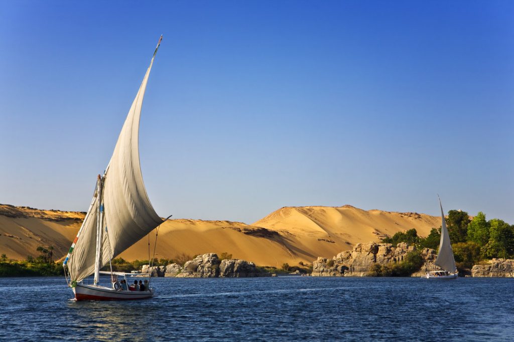 Egypt. The Nile at Aswan, one of the best spring break destinations