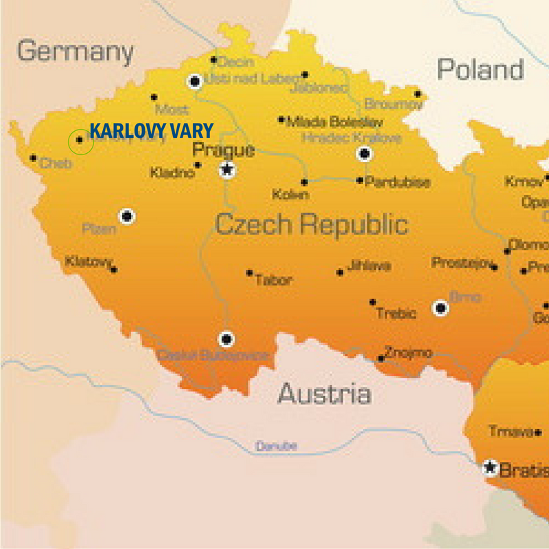 map of czech republic and where karlovy vary is
