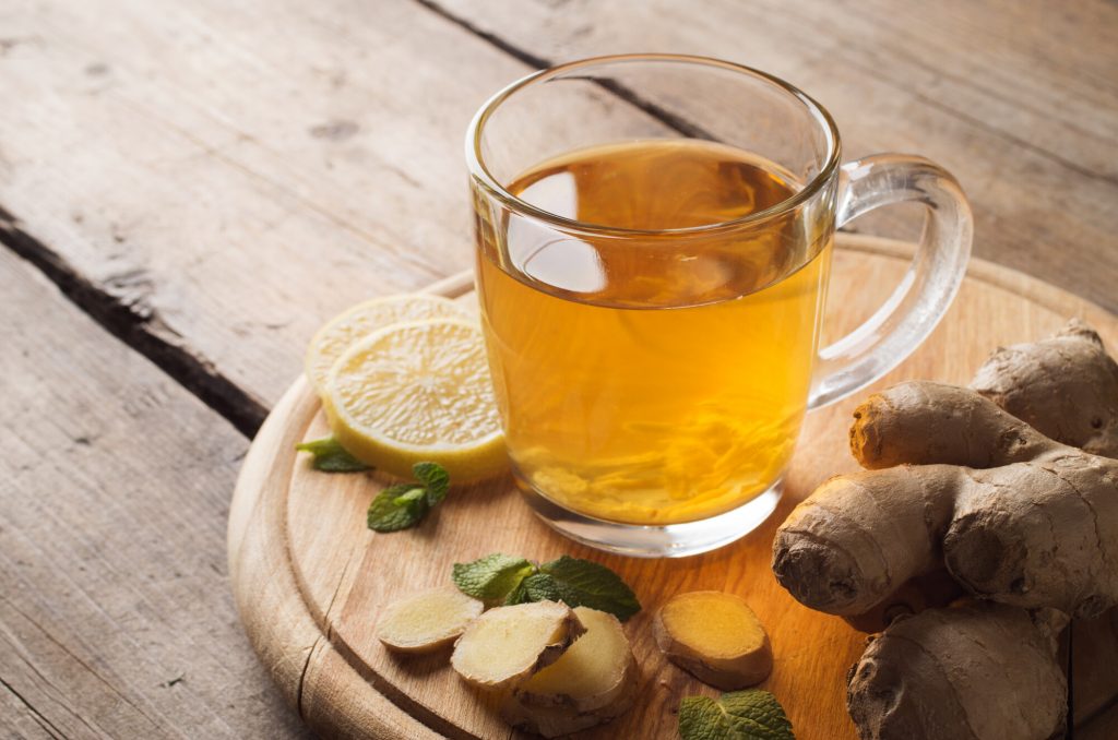 Ginger tea as an ayurvedic herbal treatment for migraines.